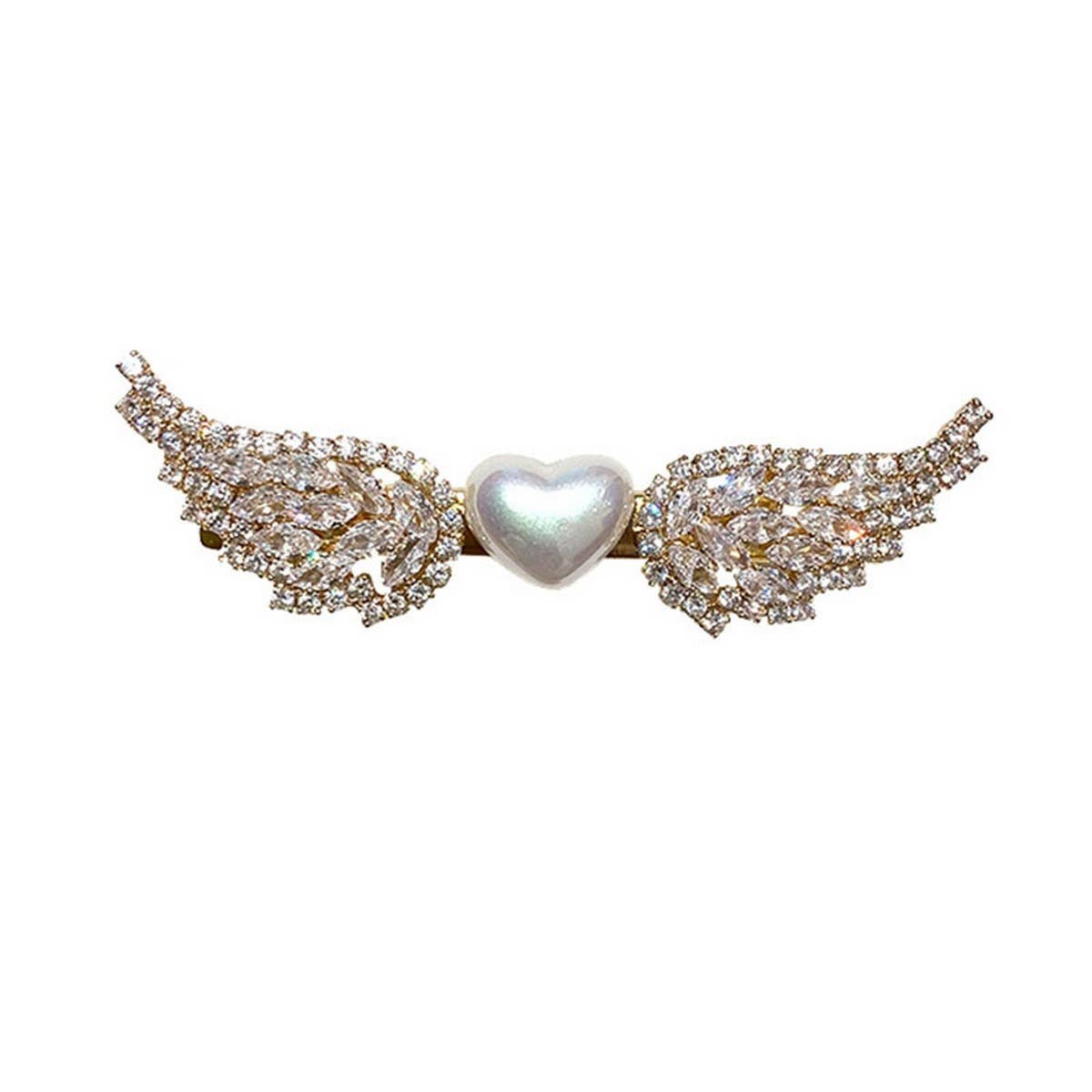 SWEET PEARL SIDE CLIP RHINESTONE BANGS CLIPHAIRPIN