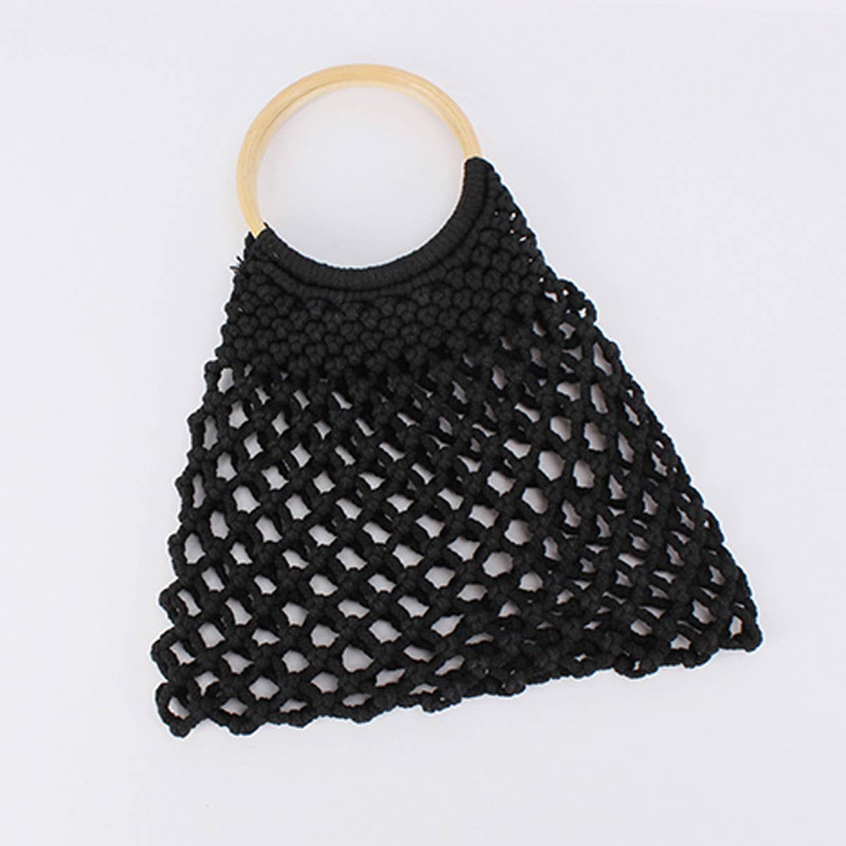 HOLLOW ONE-SHOULDER COTTON BEACH WOVEN BAG_CWAB4688