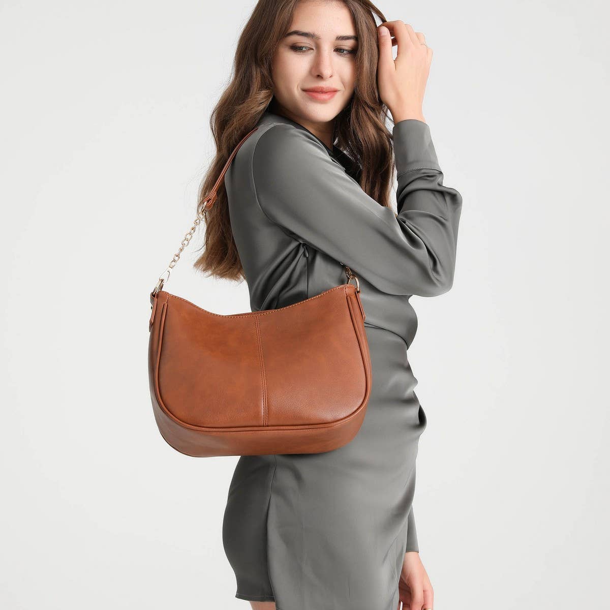 SIMPLE HIGH CAPACITY SINGLE SHOULDER CROSSBODY BAG_CWAB1809