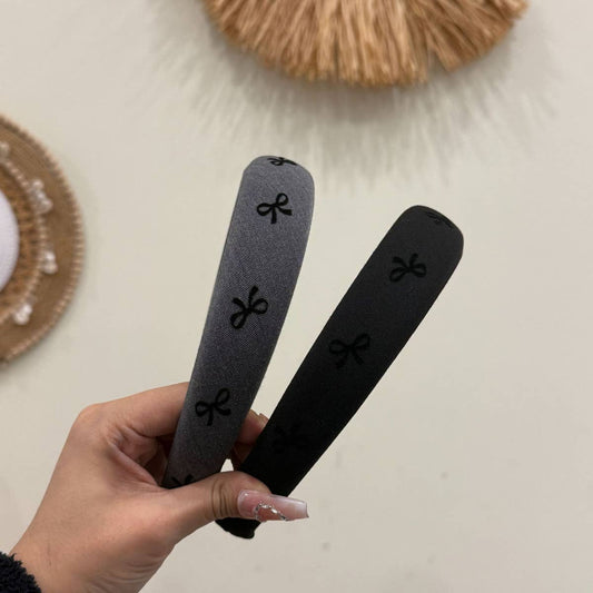 CWAHA4495_NEW FLOCKING VERSATILE BOW TIE HEADBAND