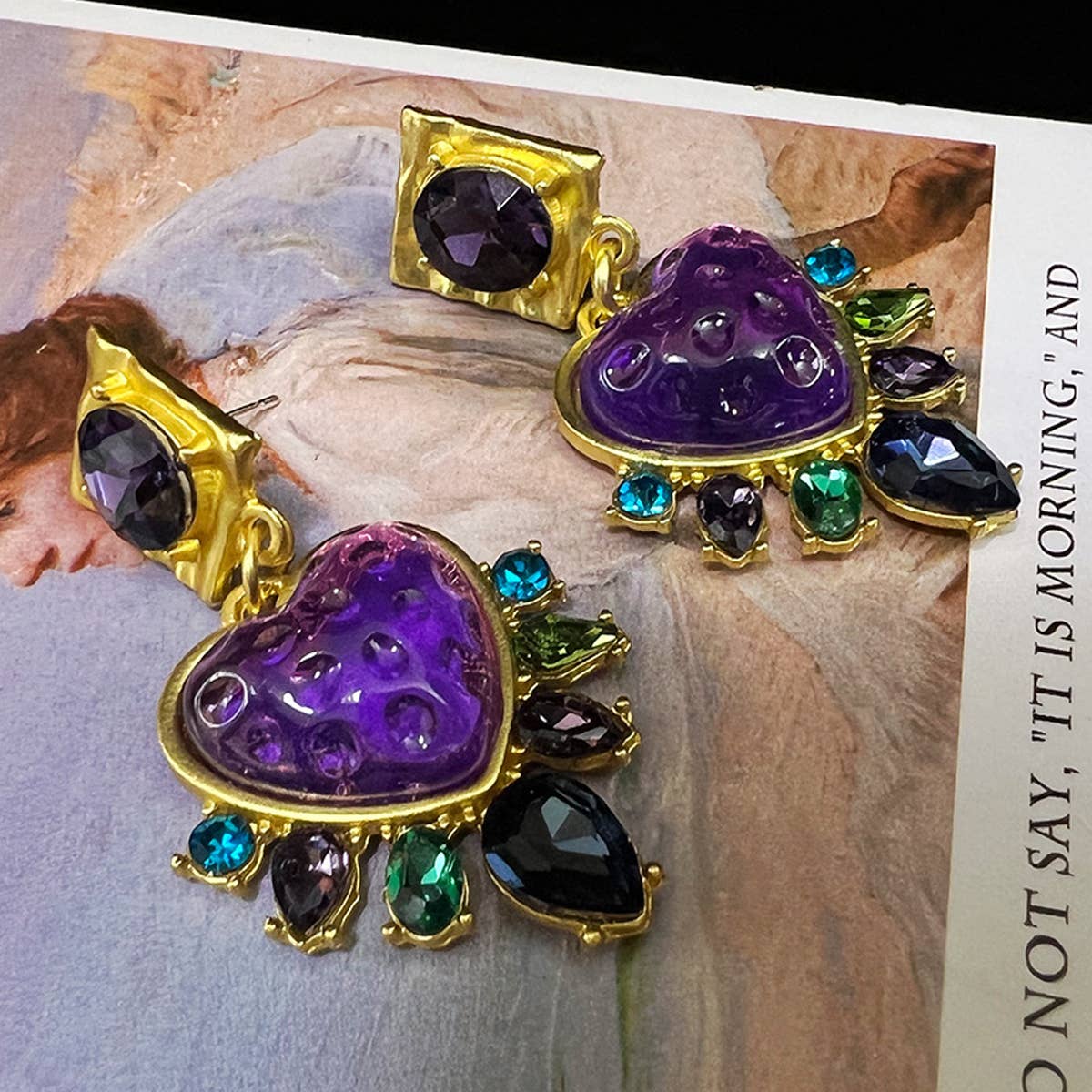 RETRO CLASSIC GLASS EARRINGS_CWAJE1107