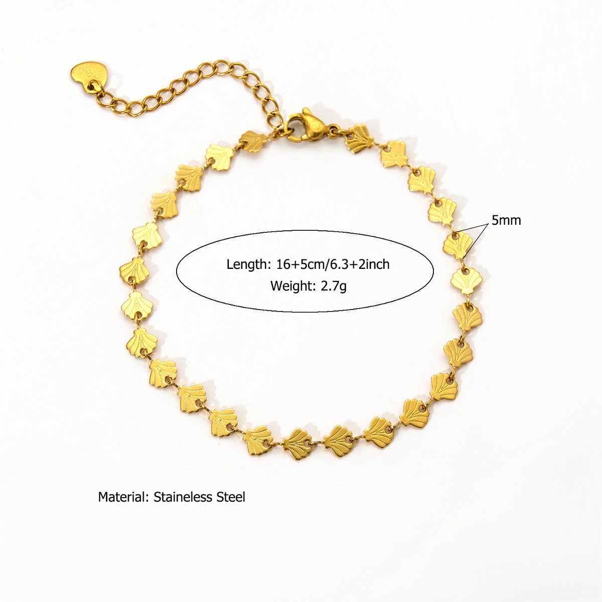 Original Natural Stone Bracelet withSunflowerCharm_CWAJE4593