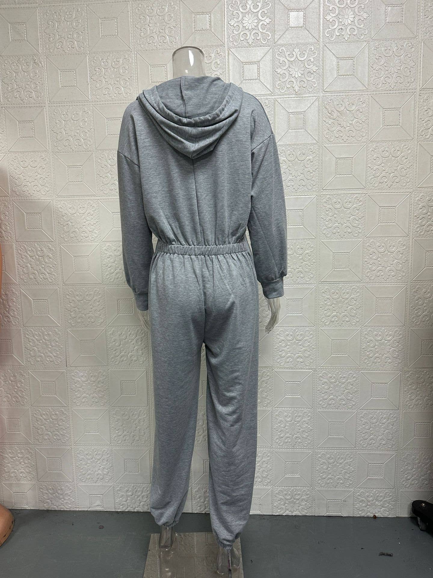 FASHION LONG SLEEVE V-NECK SOLID COLOR ONESIE