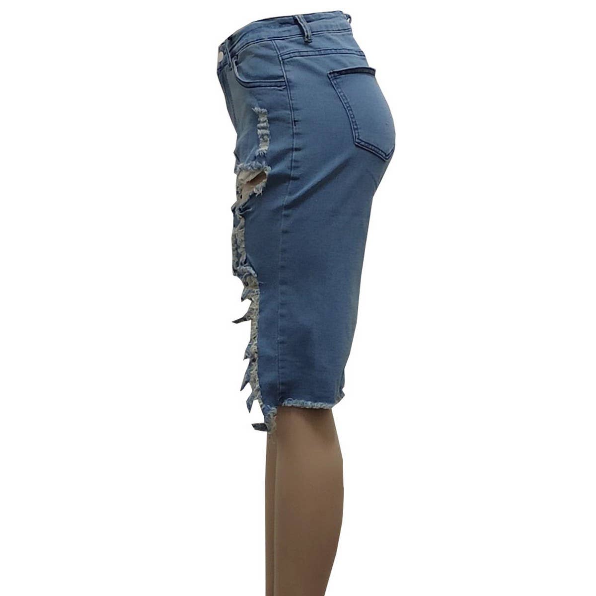 FASHIONABLE HOLE SEXY STRETCH DENIM CAPRIS_CWJS0046