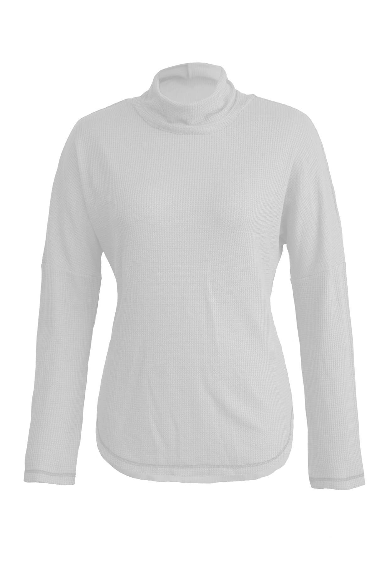 TURTLENECK SOLID COLOR LONG SLEEVE KNIT BASE