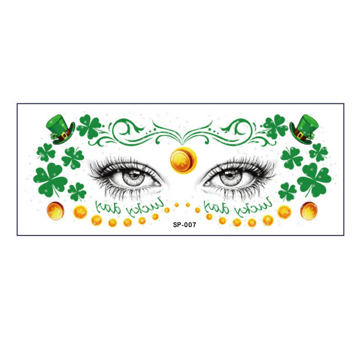 Lucky Clover Face Stickers?Waterproof Tattoos