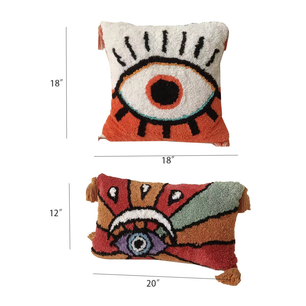 DEVIL EYE PATTERN BOLSTER PILLOW FOR COUCH