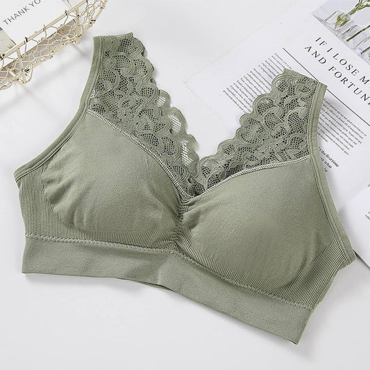 WOMEN PLUS-SIZE LACE BRA WITH BEAUTIFUL BACK