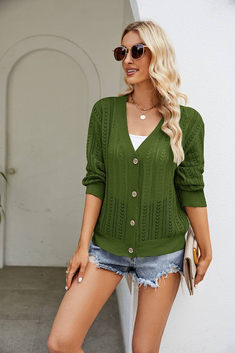 STYLISH BUCKLE KNIT SWEATER OVER THE TOP