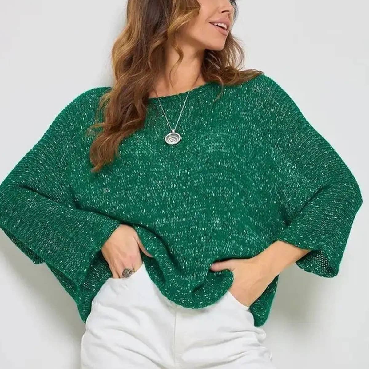 THIN SWEATER WITH LONG SLEEVES AND CREWNECK