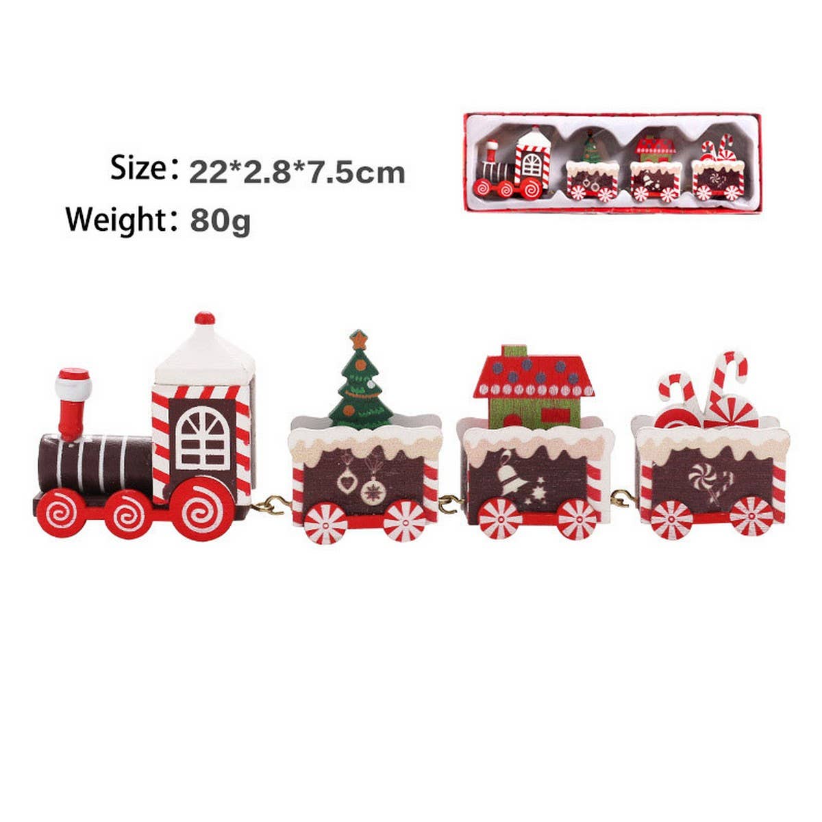 Painted Wooden Train Christmas Table Decor_CWAJE05395