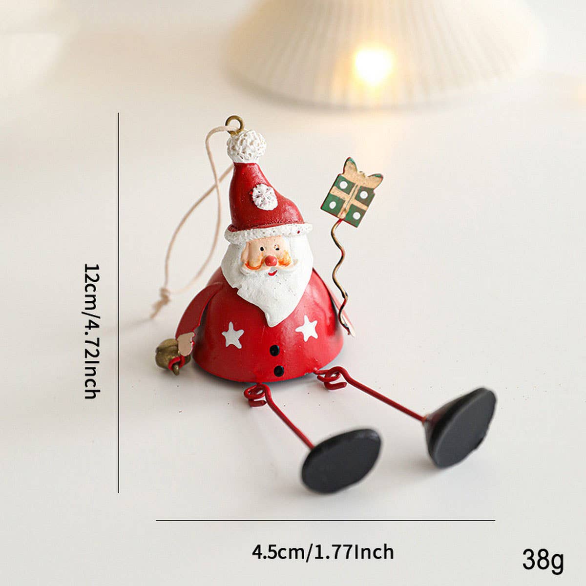 Metal Santa Ornament Christmas Tree Table Decor