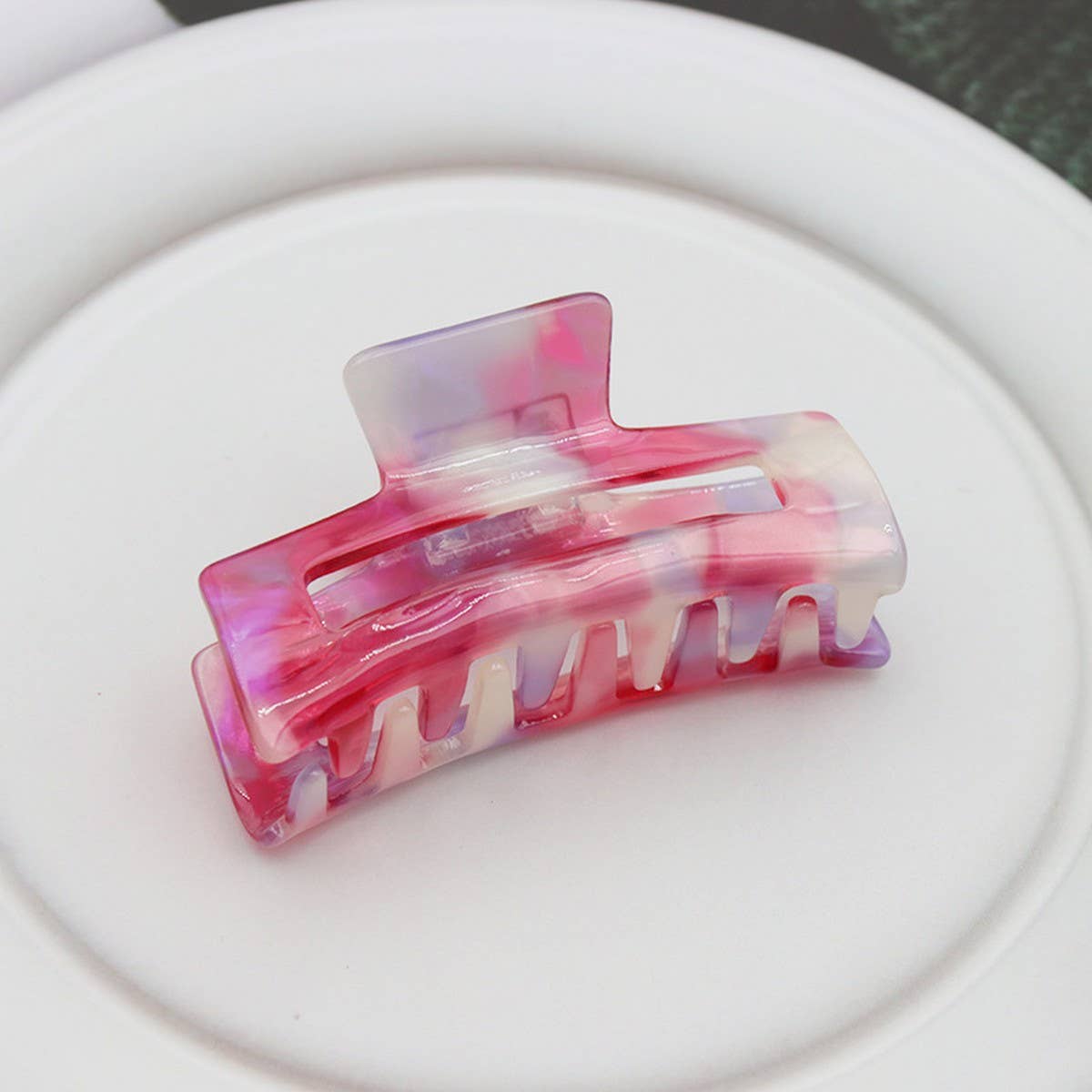COLORFUL MERMAID HOLLOW SQUARE HAIRPIN