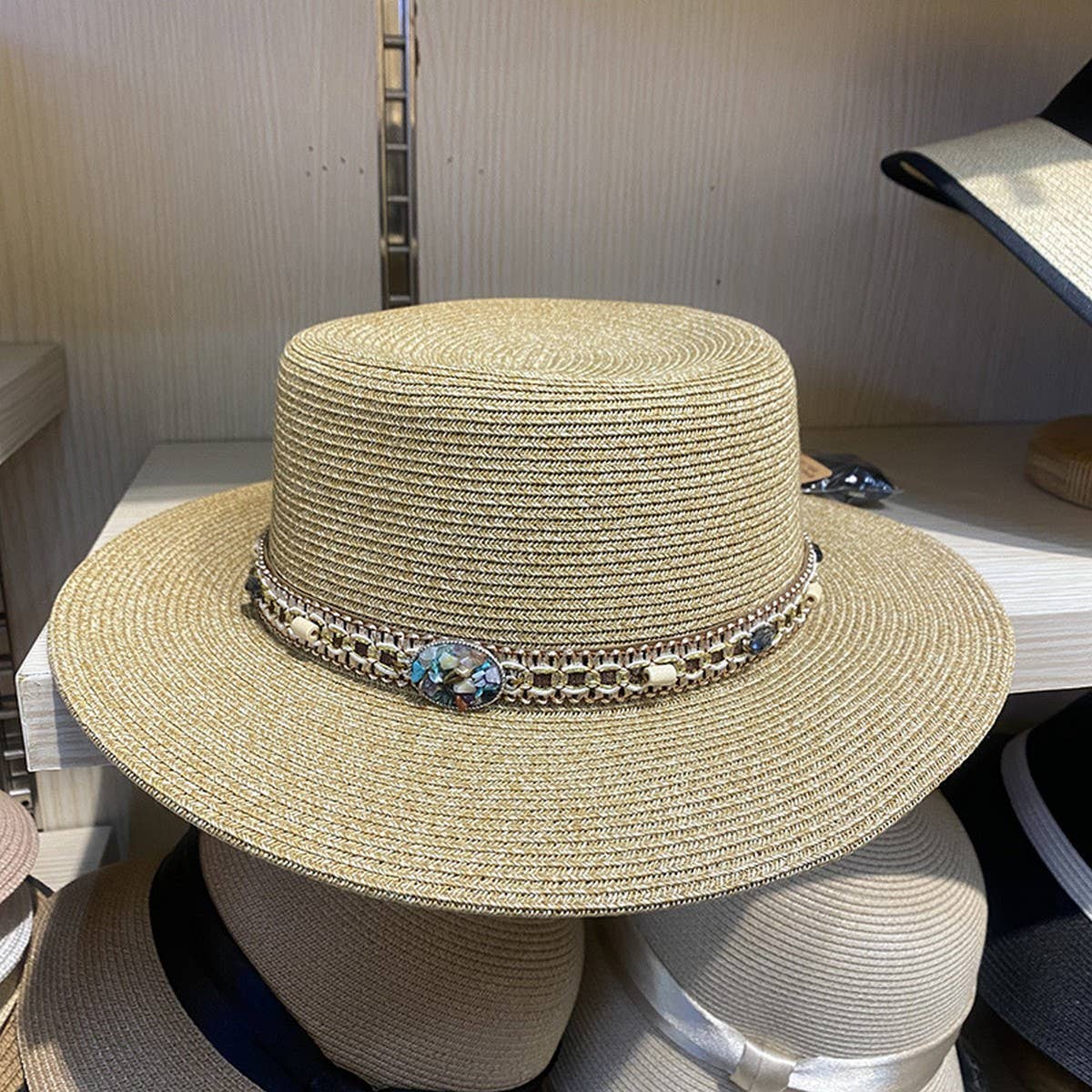 Summer Fashion Woven Sunshade Straw Hat_CWAH3442