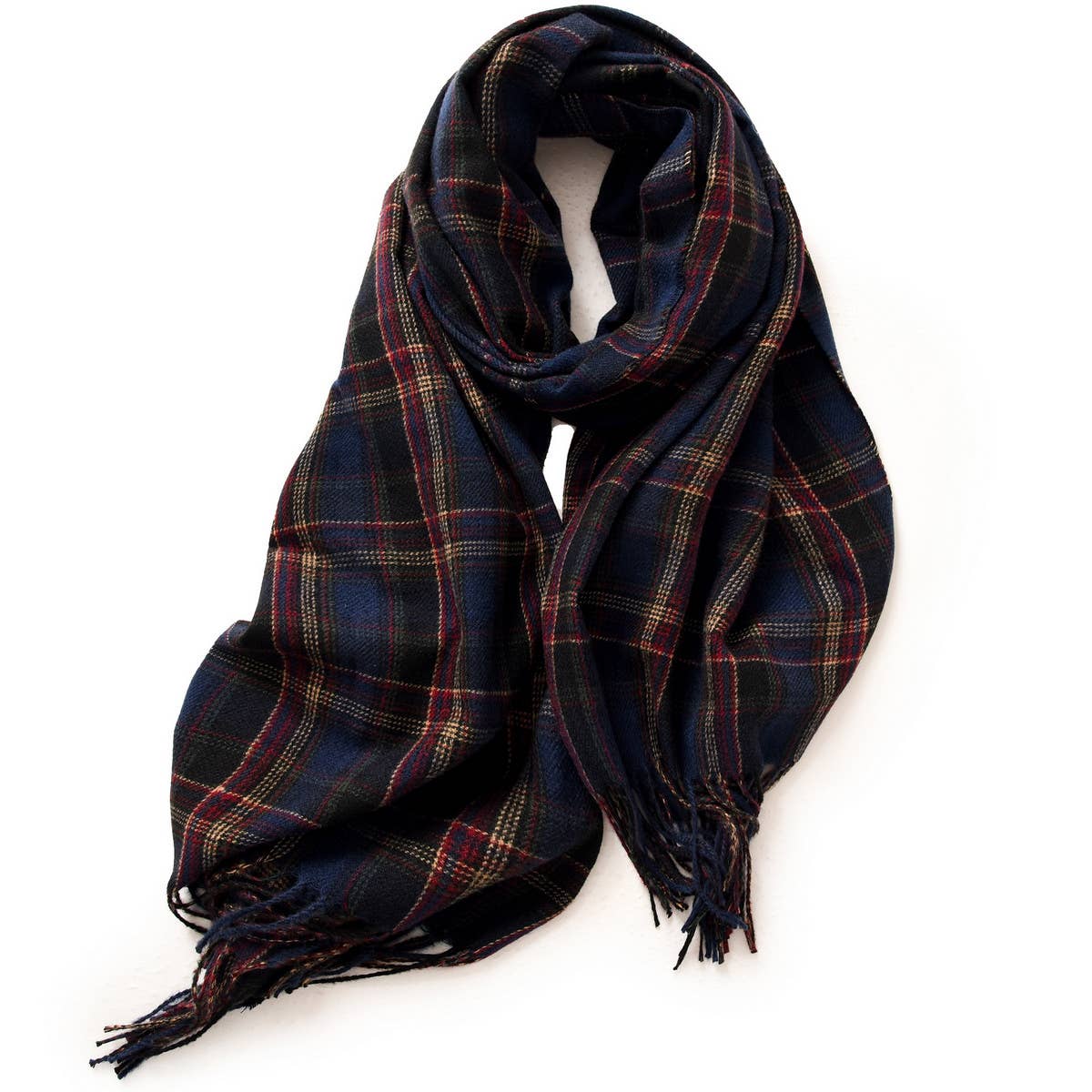Red Plaid Winter Scarf ??Thick Warm Shawl Wrap_CWASC0175