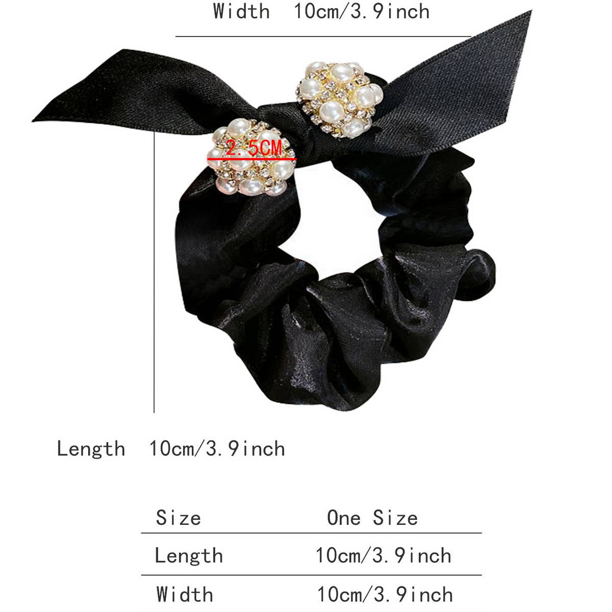FASHION RHINESTONE PEARL BOW HAIR TIES_CWAHA0505