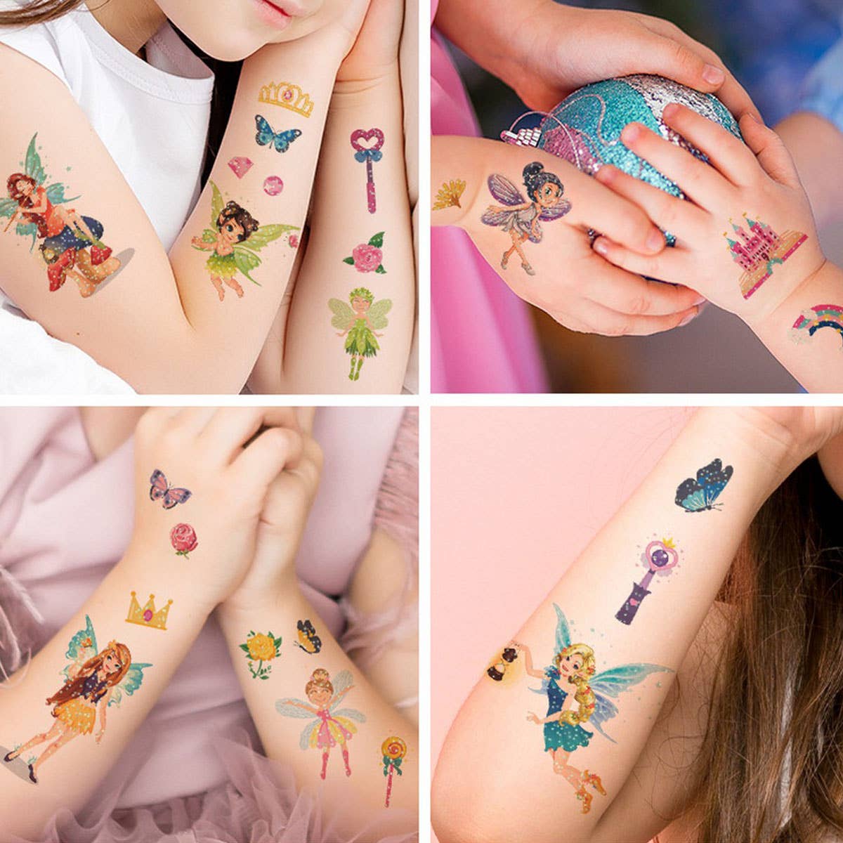Glitter Fairy Tattoos ? Princess Waterproof Set