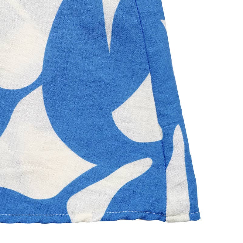 Plant print vacation-style halter-neck dress