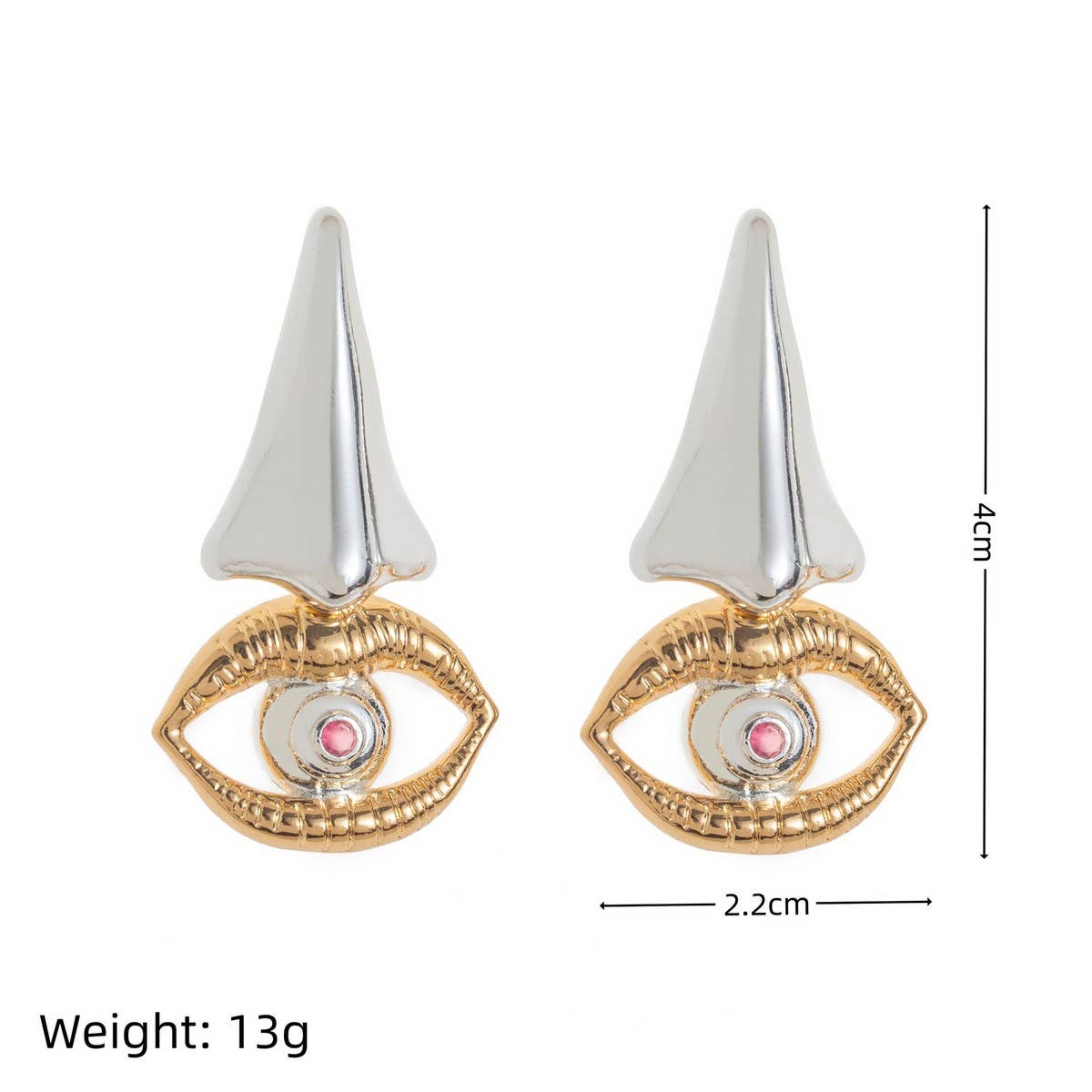 Eye Nose Mouth Pendant Fashion Earrings_CWAJE5052