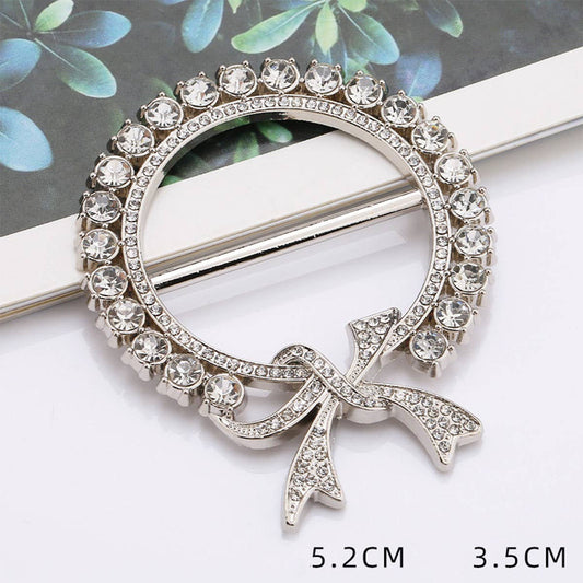 RING WITH BOW AND DIAMONDS SCARF RING WOMEN
