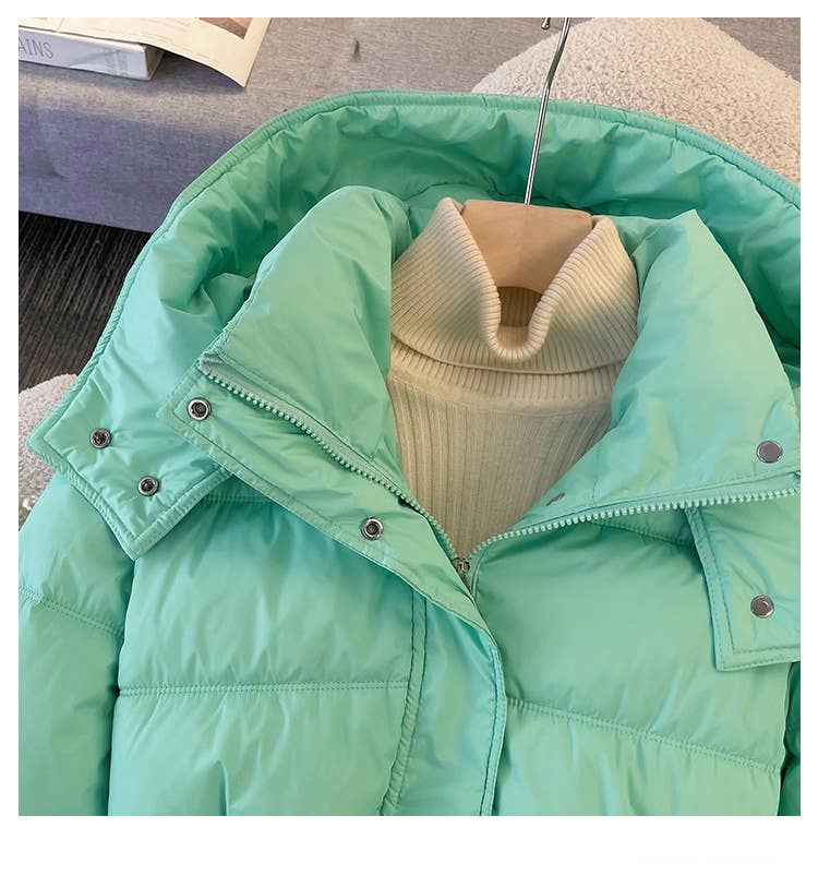 Fashion waist thickened padded warm jacket