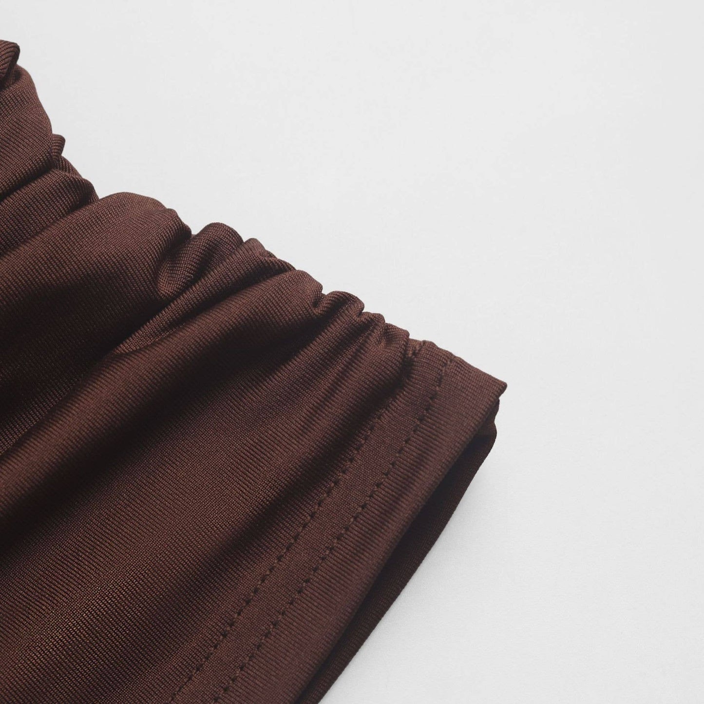 Sexy short tight crop neck one-shoulder T-shirt