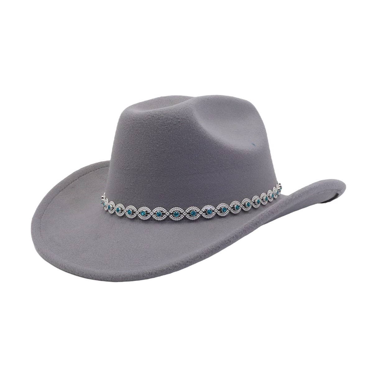 Men & Women Wool Cowboy Fedora Hat New Winter_CWAH04473