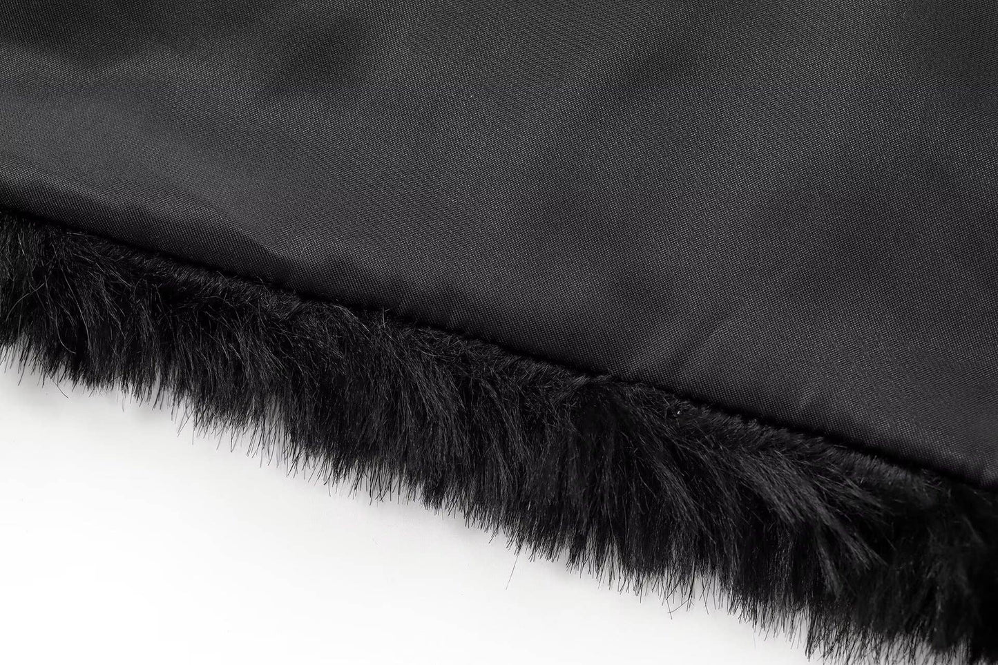 Elegant faux fur effect jacket short coat