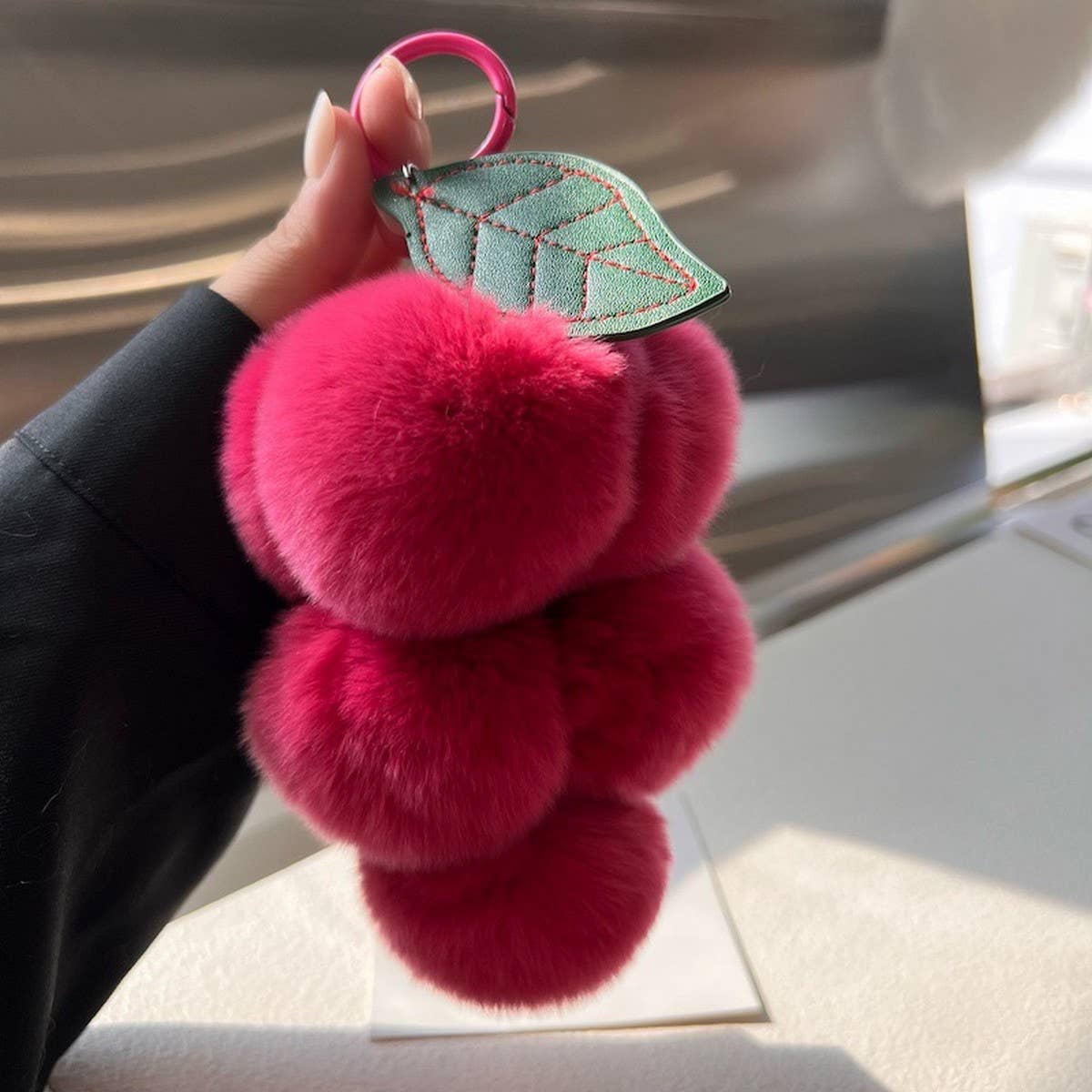 CWMM10410_PURPLE GRAPE KEYCHAIN CUTE BAG CHARM