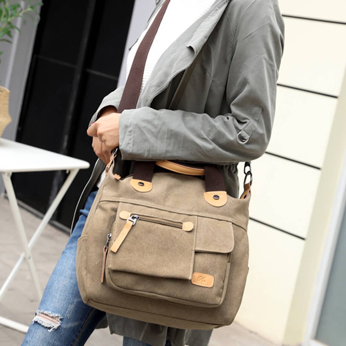 RETRO LEISURE CANVAS LARGE-CAPACITY SHOULDER BAG_CWAB1294