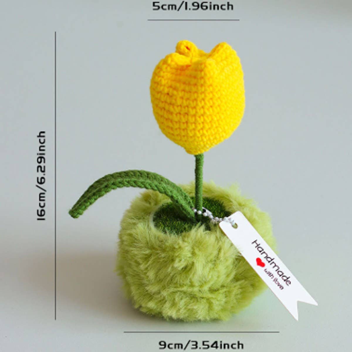 CWMM9278_HAND-WOVEN TULIP POTTED OFFICE DESKTOP ORNAMENTS