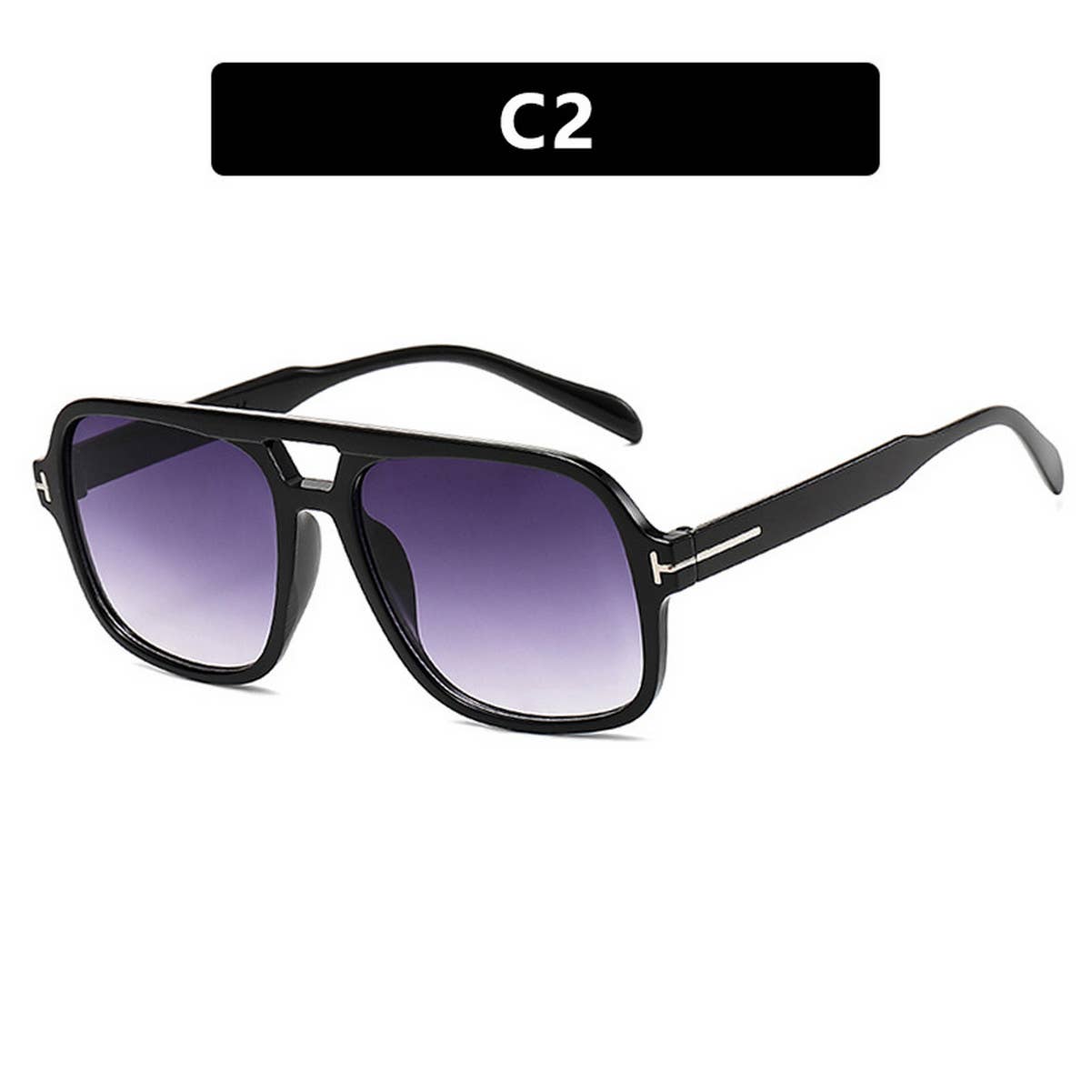 T-SHAPE DOUBLE BRIDGE SUNGLASSES
