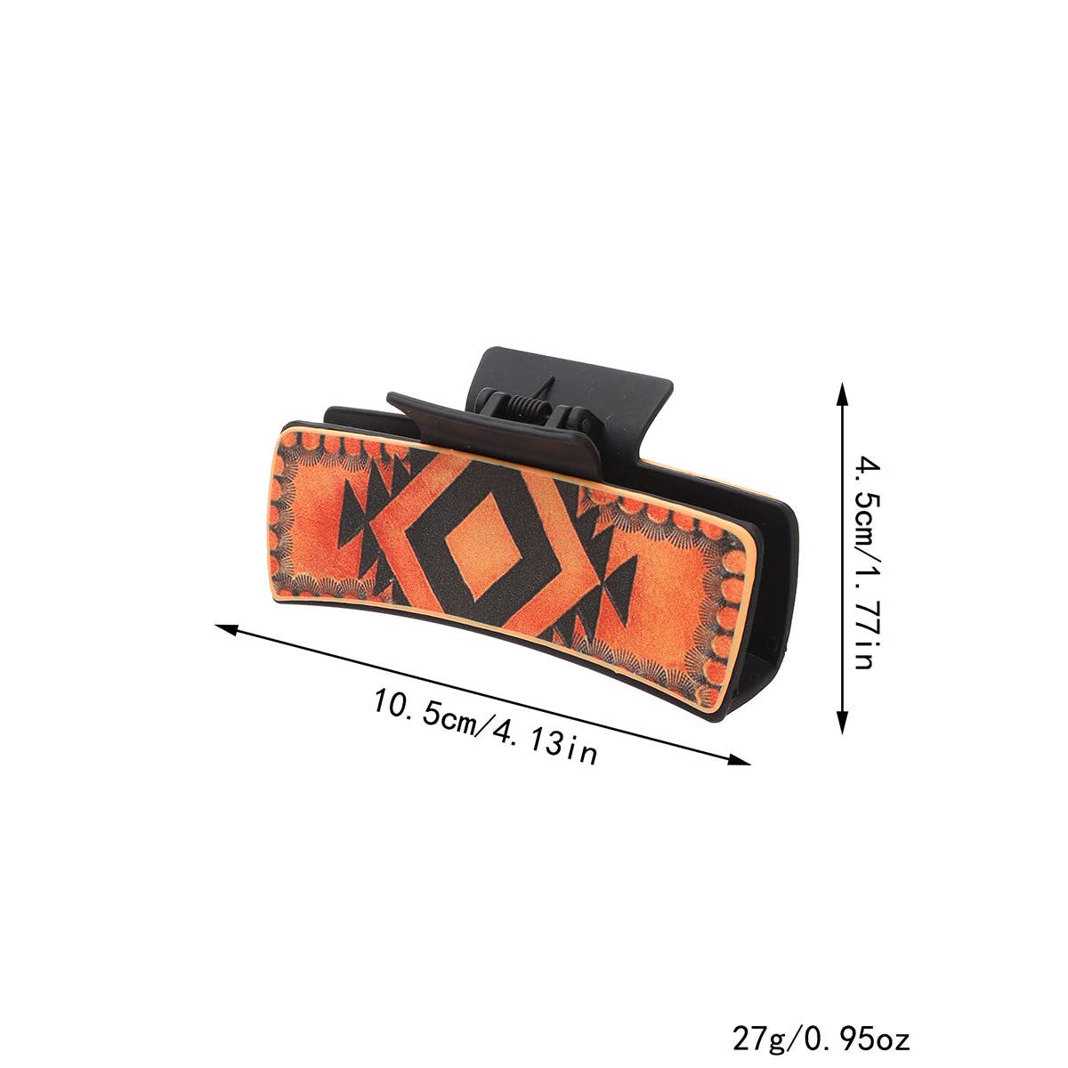 Western Cactus Bull Head Leather Hair Claw