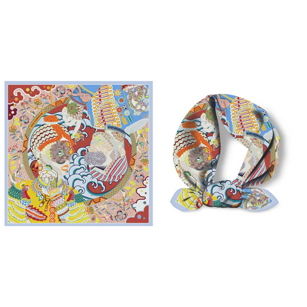 Twilled Satin Mini Scarf ? Hair & Bag Ribbon Wrap