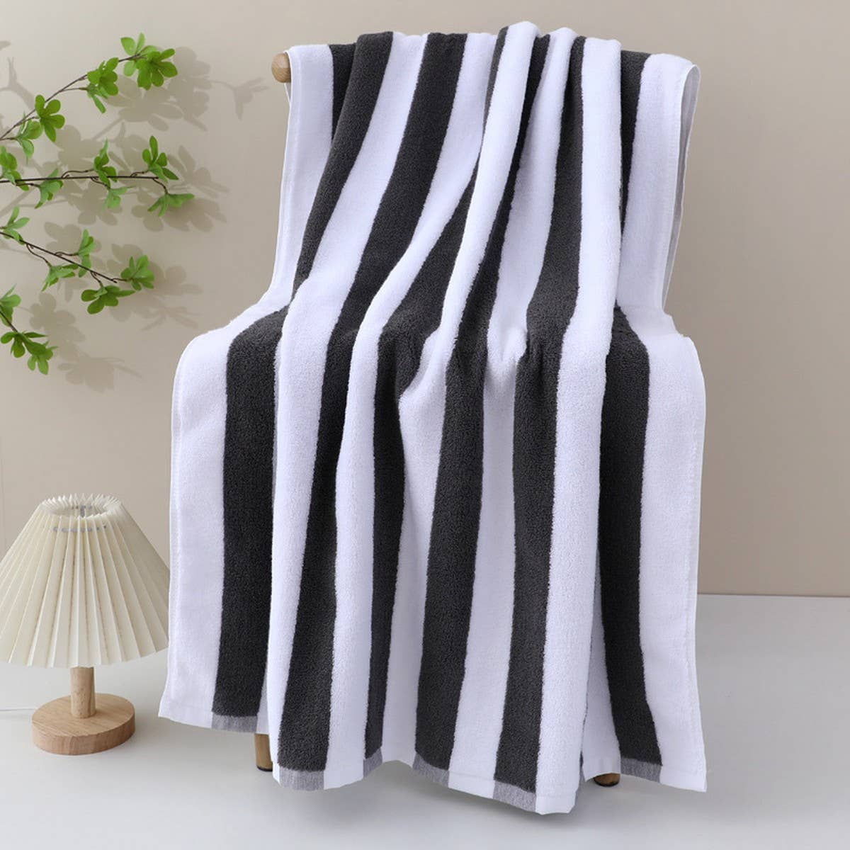 LARGE COTTON BEACH TOWEL BOLD STRIPE DESIGN_CWMM7604