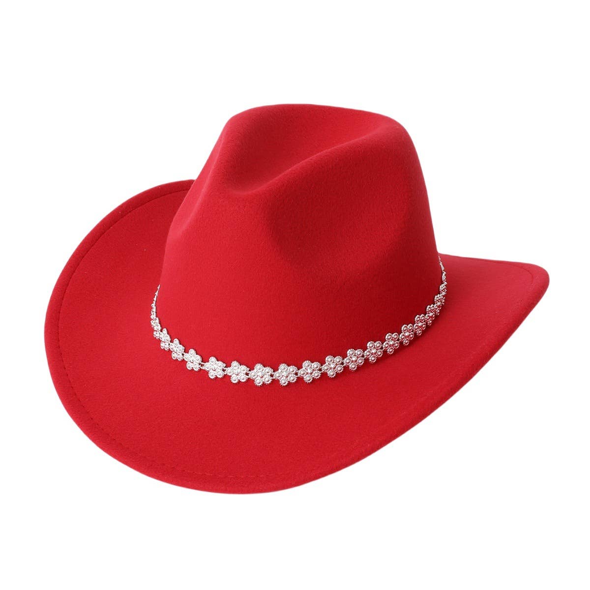 Western Party Felt Fedora Hat for Men and Women_CWAH3638