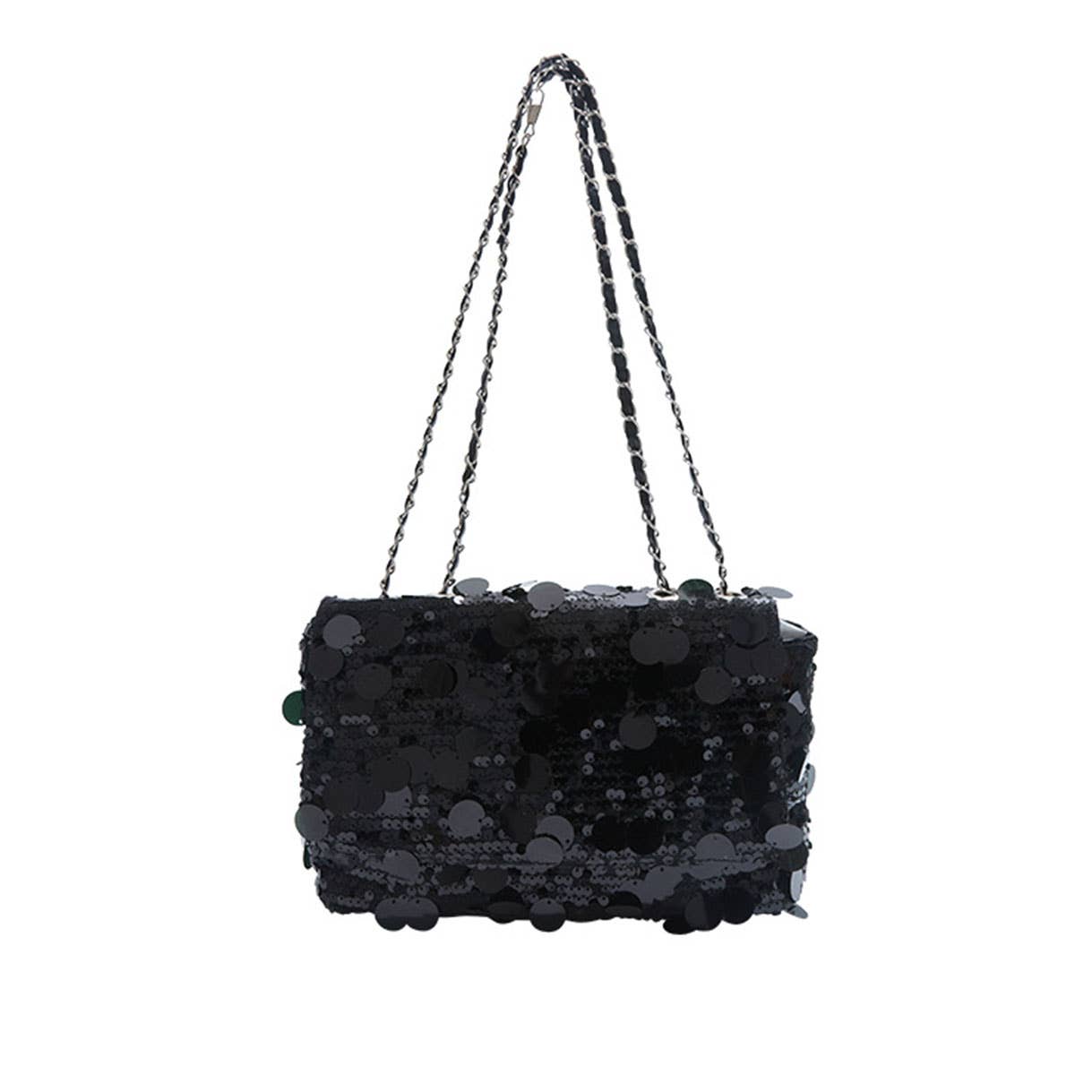 Fashionable sequined niche crossbody chain bag