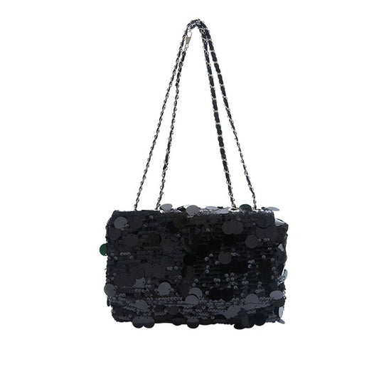 Fashionable sequined niche crossbody chain bag