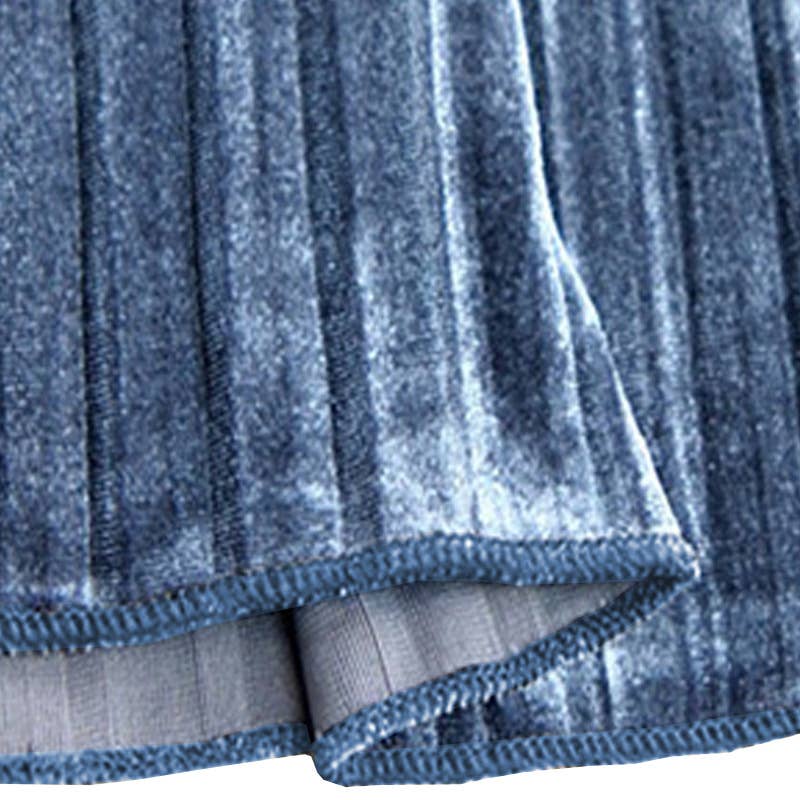 VELVET PLEATED PANTS LOOSE STRAIGHT PANTS