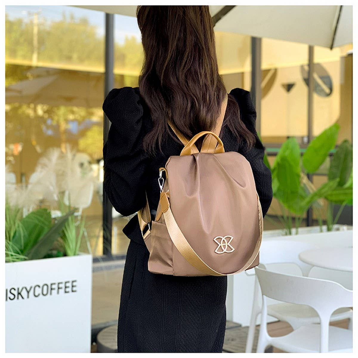 NYLON TRAVEL BACKPACK LARGE CAPACITY OXFORD CLOTH_CWAB3505