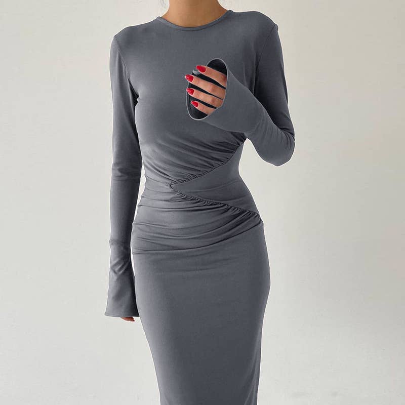 Temperament elegant slim waist slimming slim dress