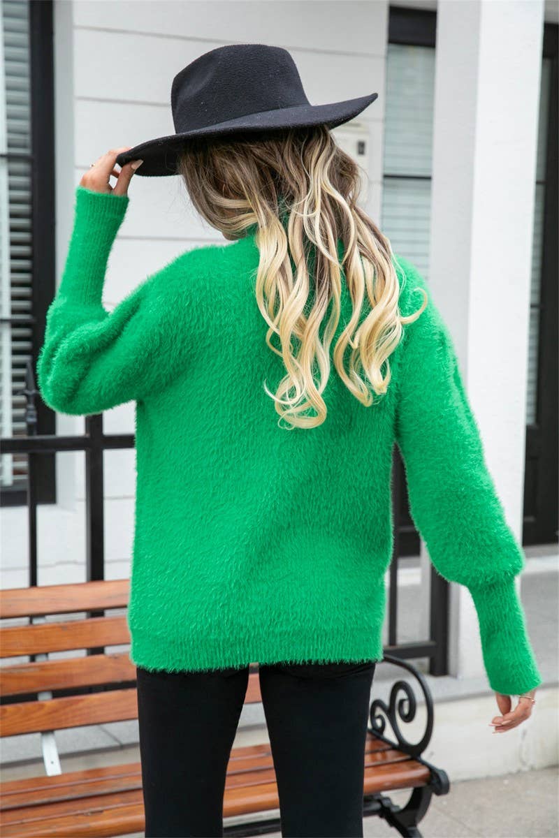 CWOSWL1667_Turtle Neck Long Sleeve Pullover Sweater