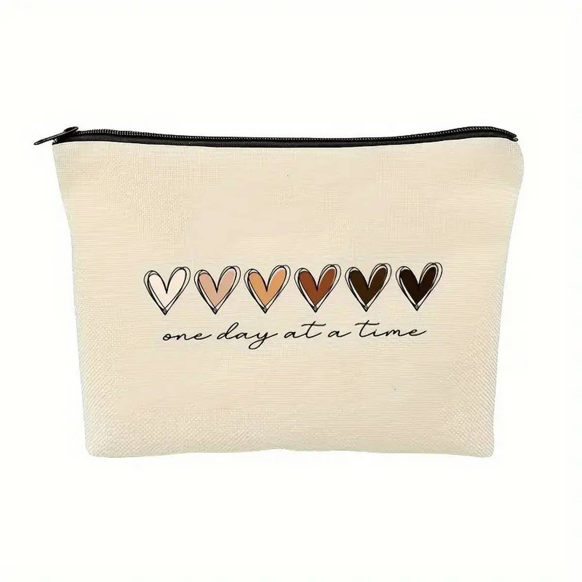 WOMEN LINEN WATERPROOF ZIPPER COSMETIC BAG_CWAB2246