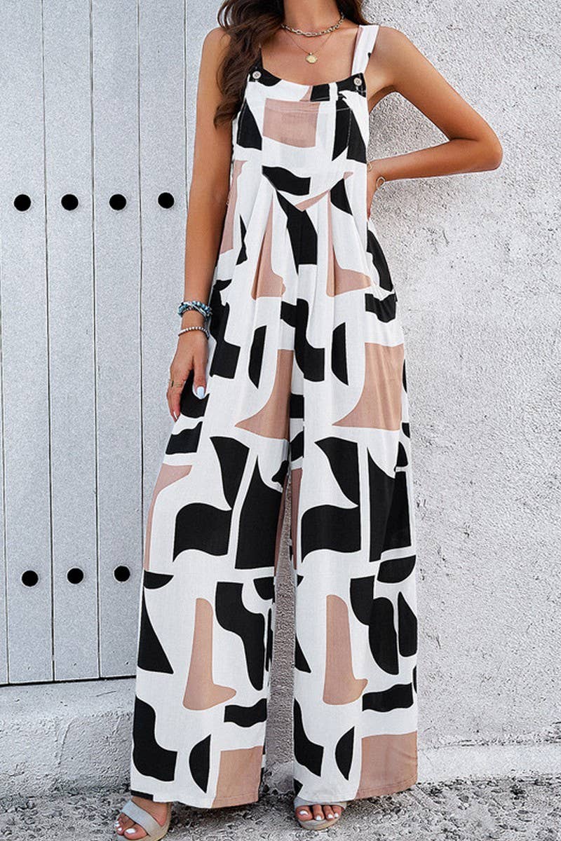 TEMPERAMENT ELEGANT PRINTING JUMPSUIT_CWSJS0326