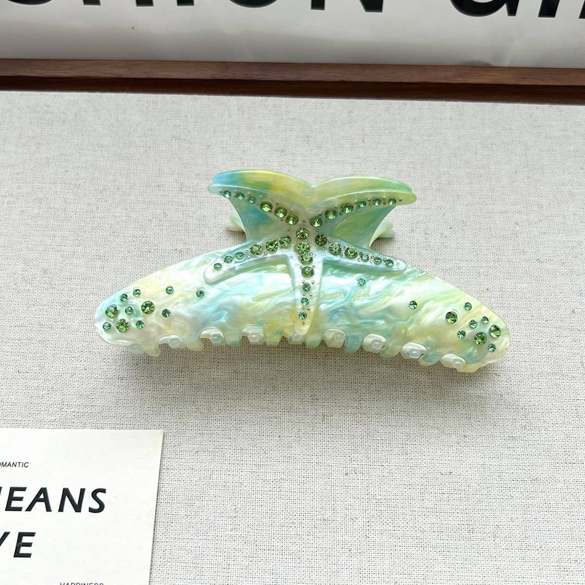 Rhinestone Starfish Hair Claw, Sweet Acetate Clip