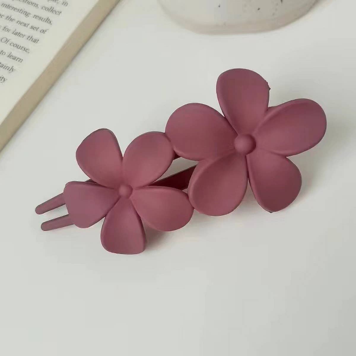 FLORAL HAIR CLIP,OVERSIZED DUCKBILL HAIRPIN FOR UPDOS