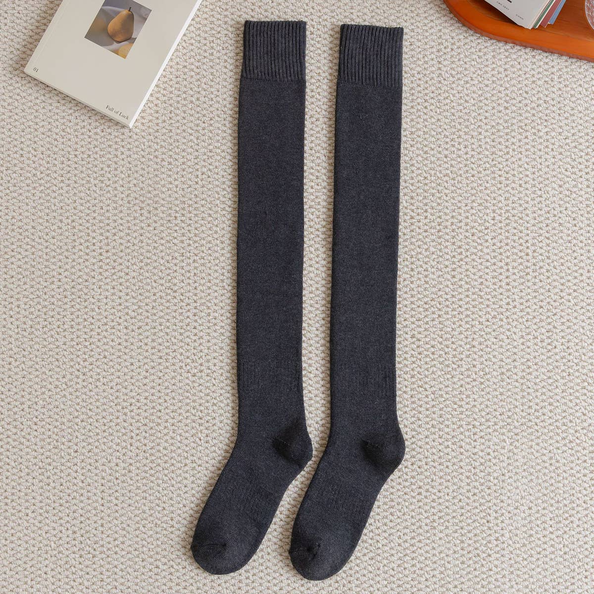 WOMEN PADDED WARM HIGH SOCKS COTTON SOCKS
