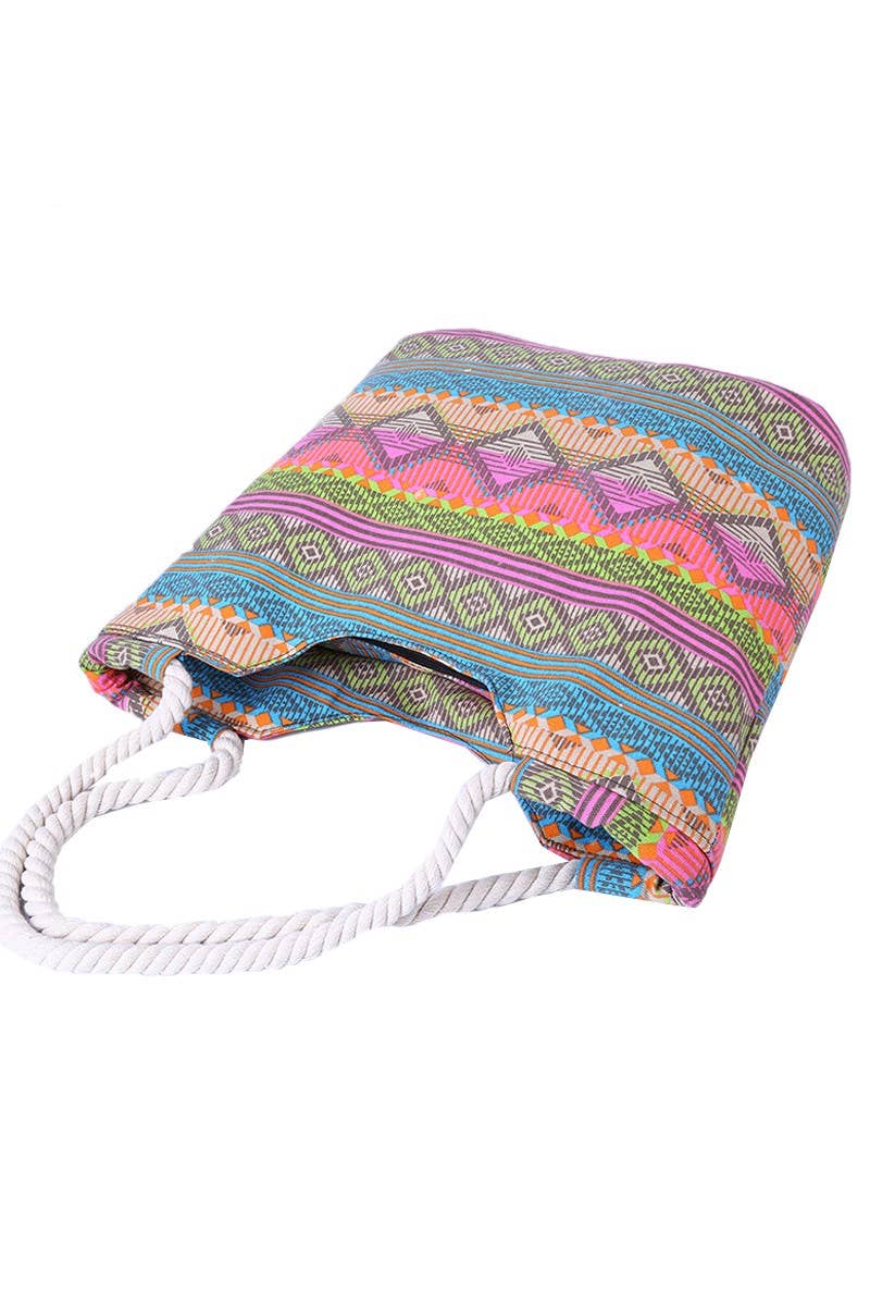 TRENDY PATTERNED FASHION LIGHT BEACH BAGS_CWAB283