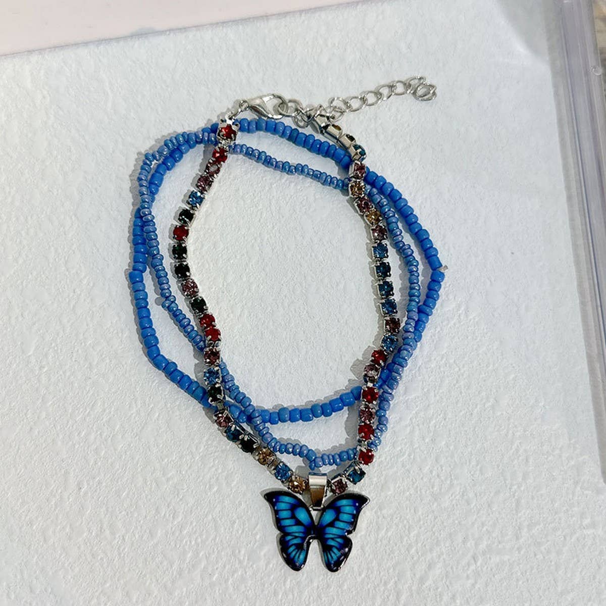 Boho Butterfly & Flower Anklet Set ??Handmade_CWMM6358