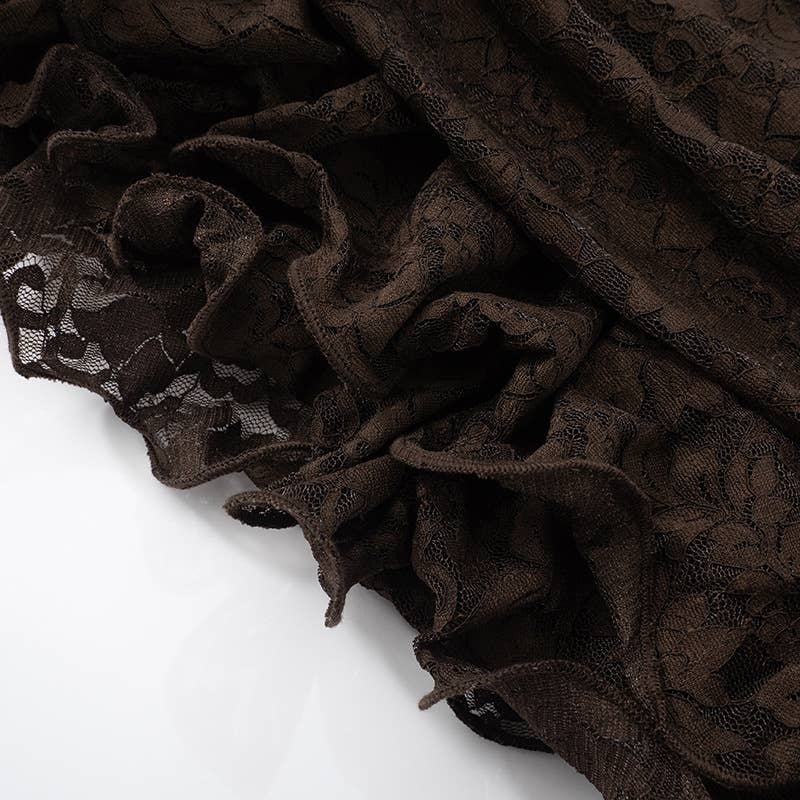 Lace Halter Backless Mini Dress